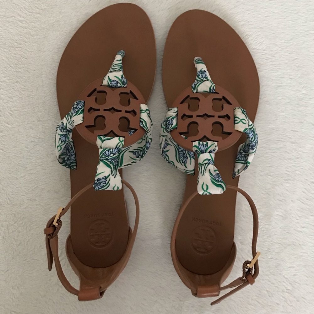 Tory Burch Miller Scarf Sandal - Picture 2 of 10